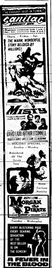 Sanilac Theatre - May 14 1958 Ad